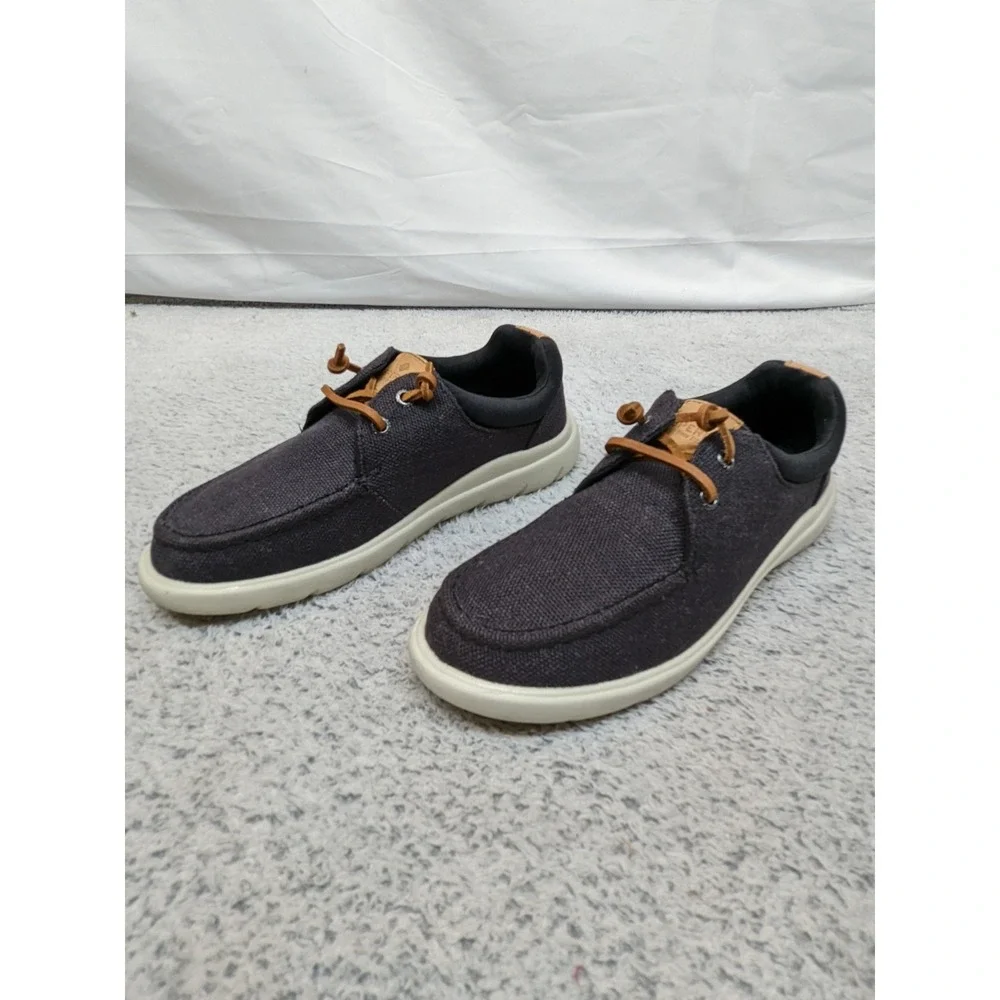Sperry Captain Moc Hemp Slip-On Boat Shoes Sneakers Black‎ Men's 5.5M
